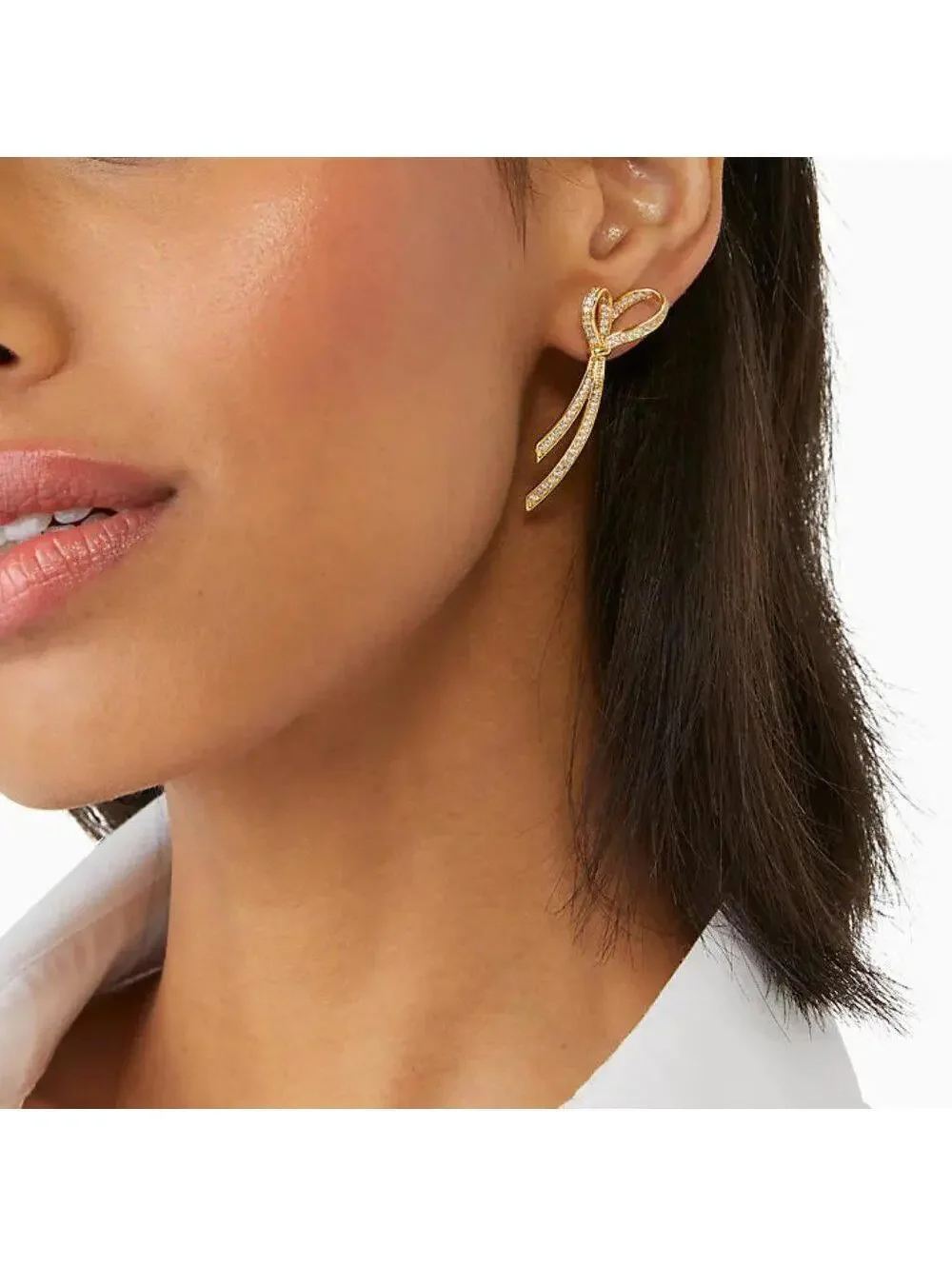 Kate Spade All Tied Up Pave Drop Earrings